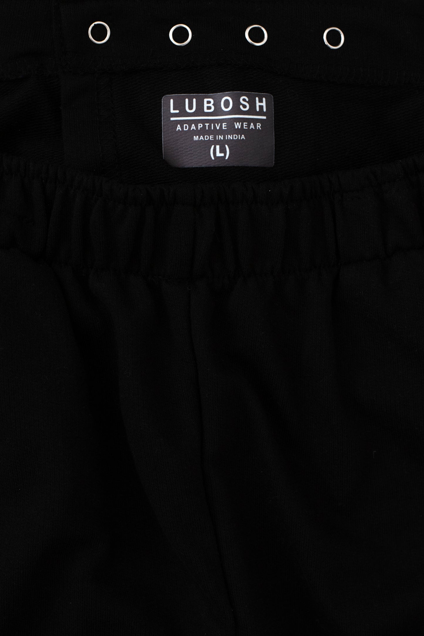 Unisex Black Fleece Adaptive Pants | Open Back, Adaptive Clothing