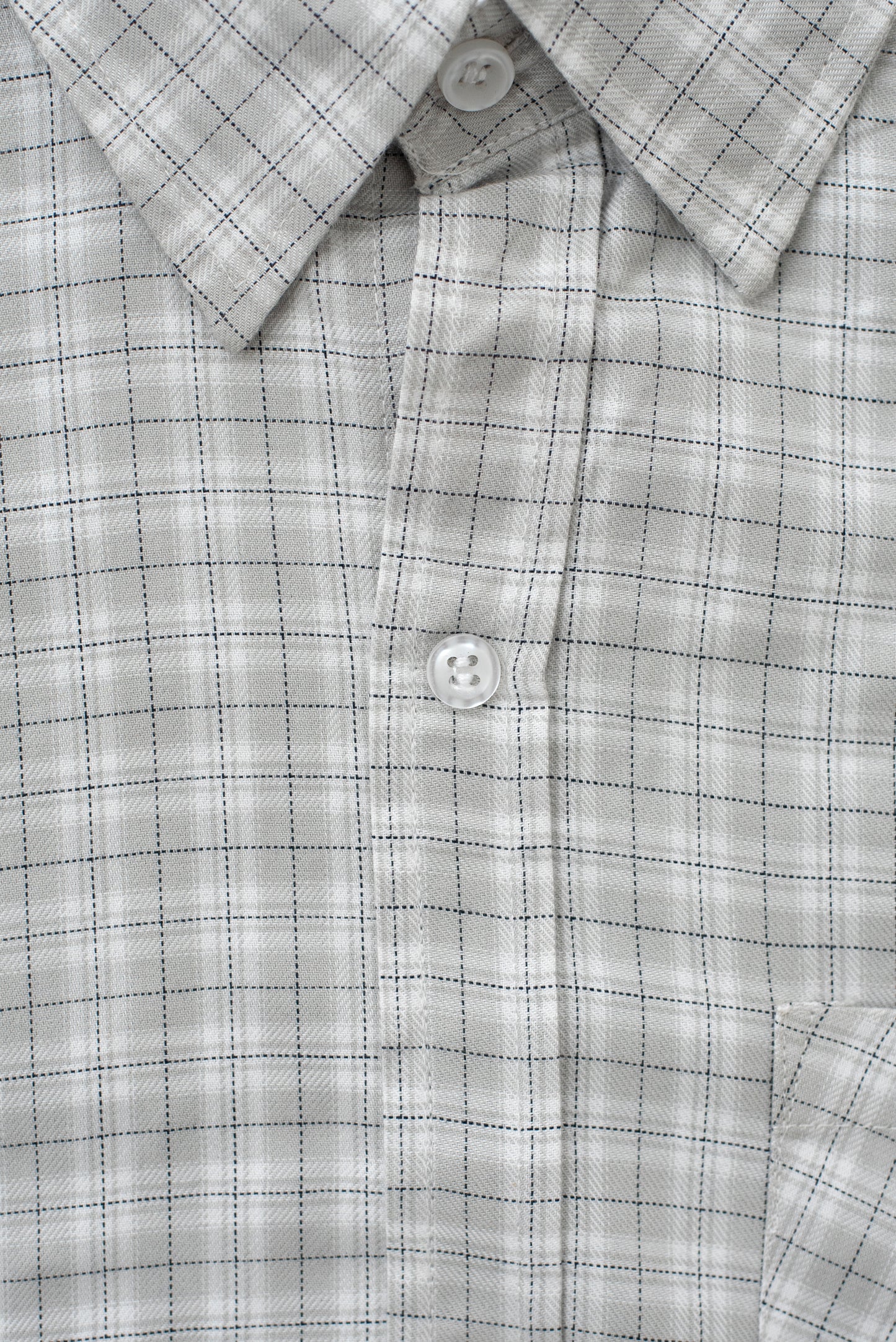 Gray Check Open Back Shirt | Adaptive Clothing for Men