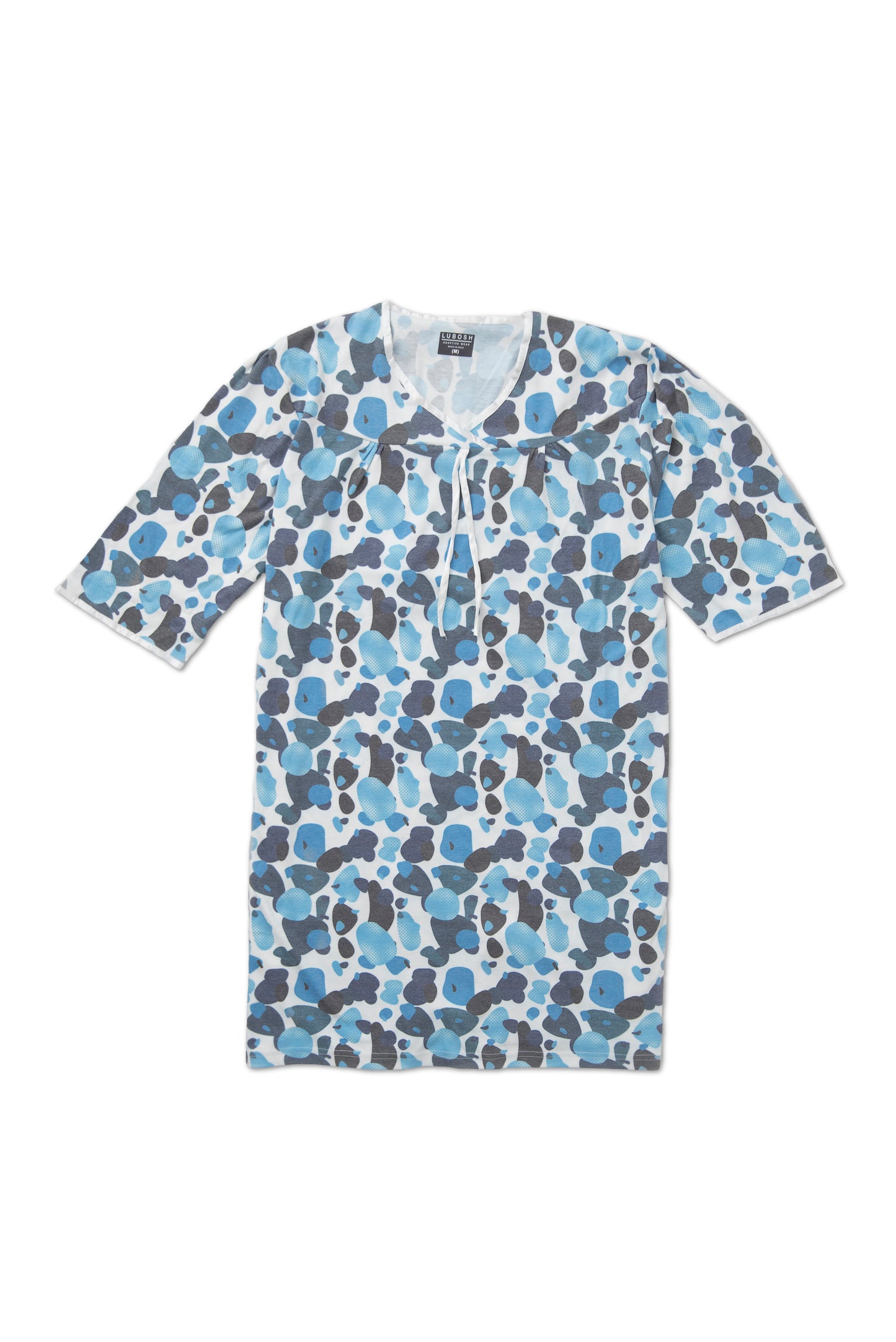 Hospital Gown for Women, Open-Back, Short Sleeves | Adaptive Clothing