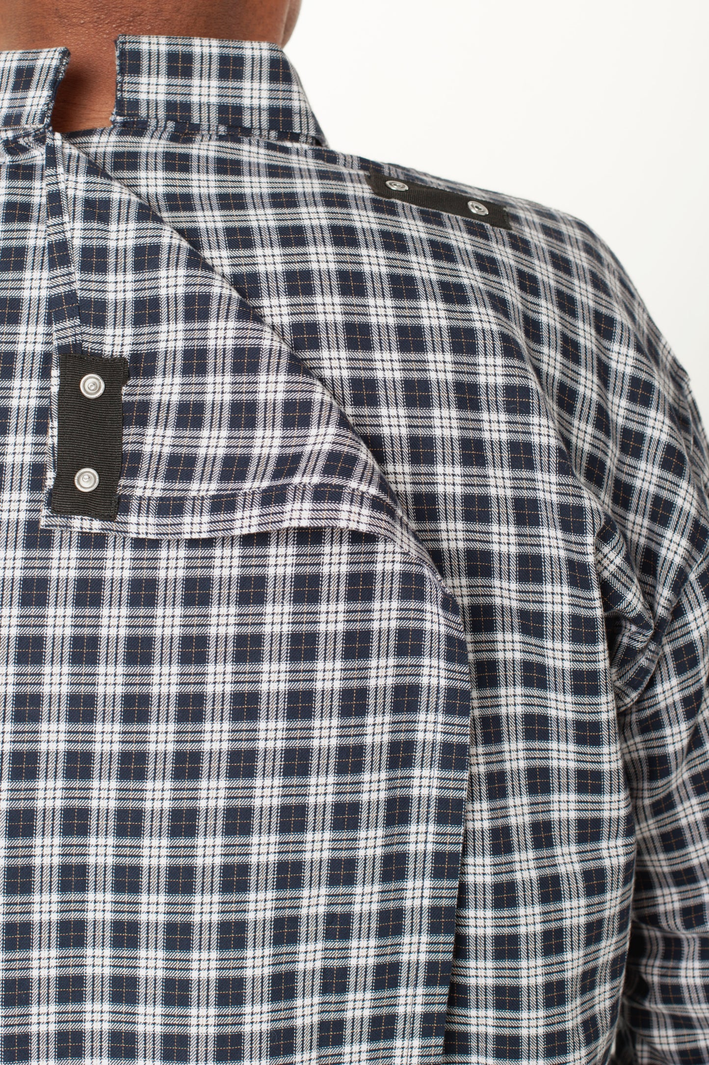 Checkered Open Back Shirt, Full Sleeves | Adaptive Clothing for Men