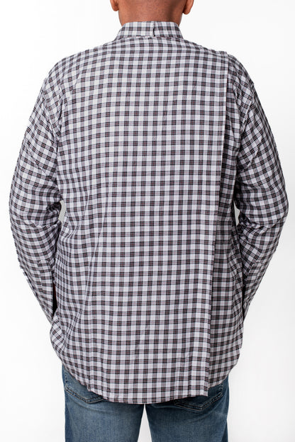 Grey Open Back Shirt | Adaptive Clothing for Men