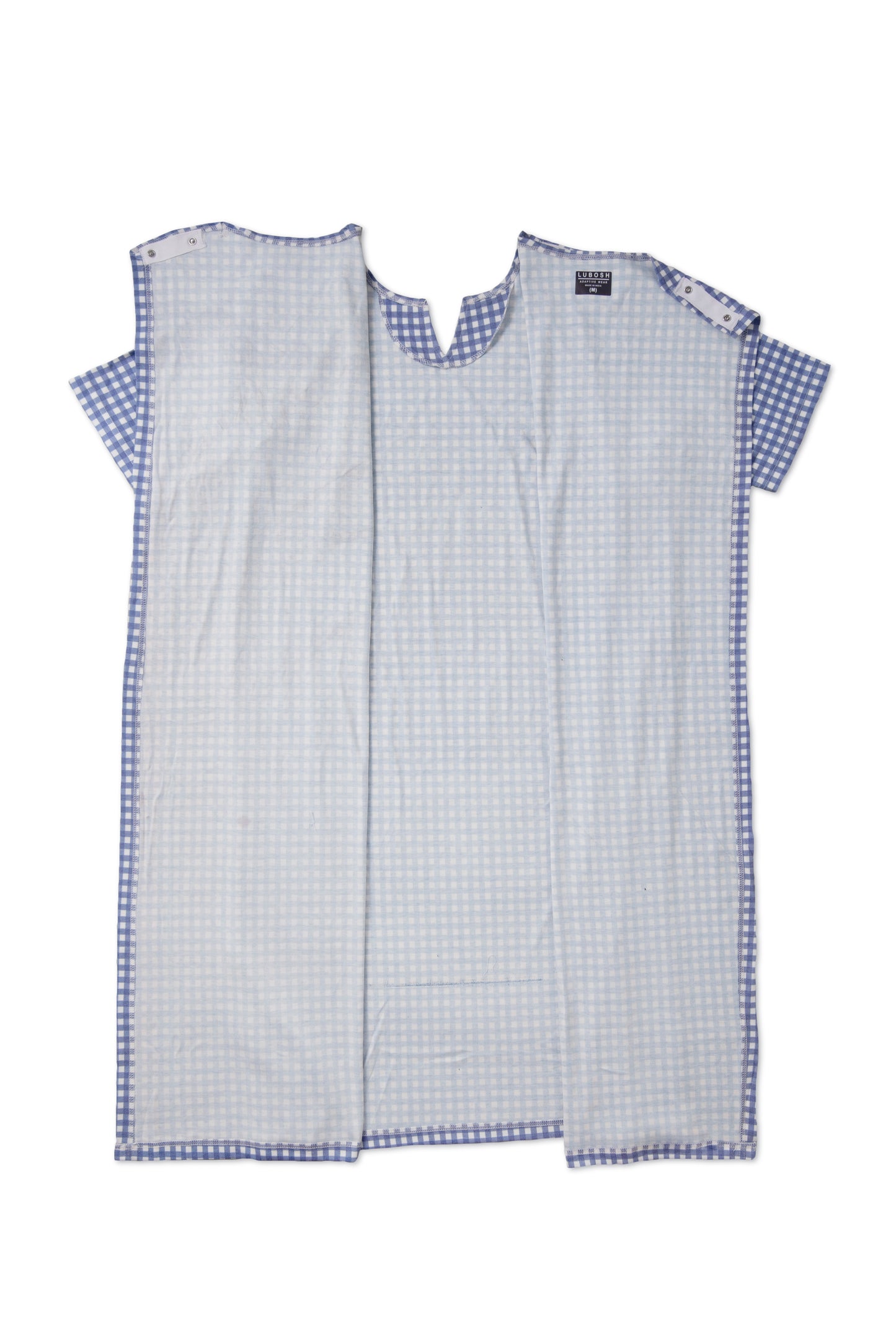 Women's Open Back Gown | Purple Check Adaptive Clothing
