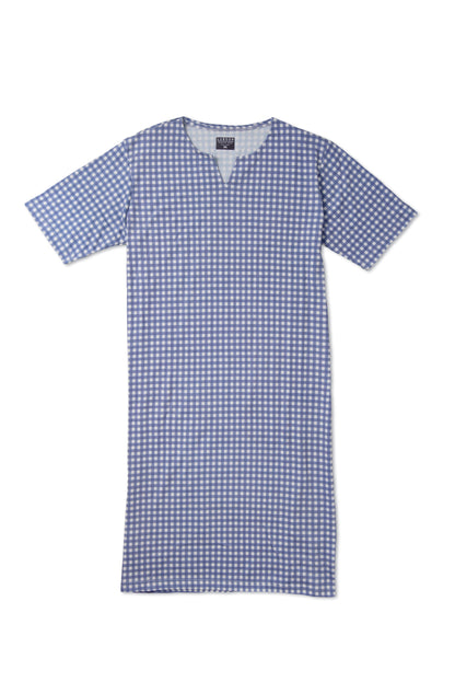 Women's Open Back Gown | Purple Check Adaptive Clothing