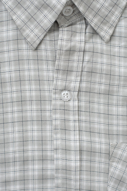 Gray Check Open Back Shirt | Adaptive Clothing for Men